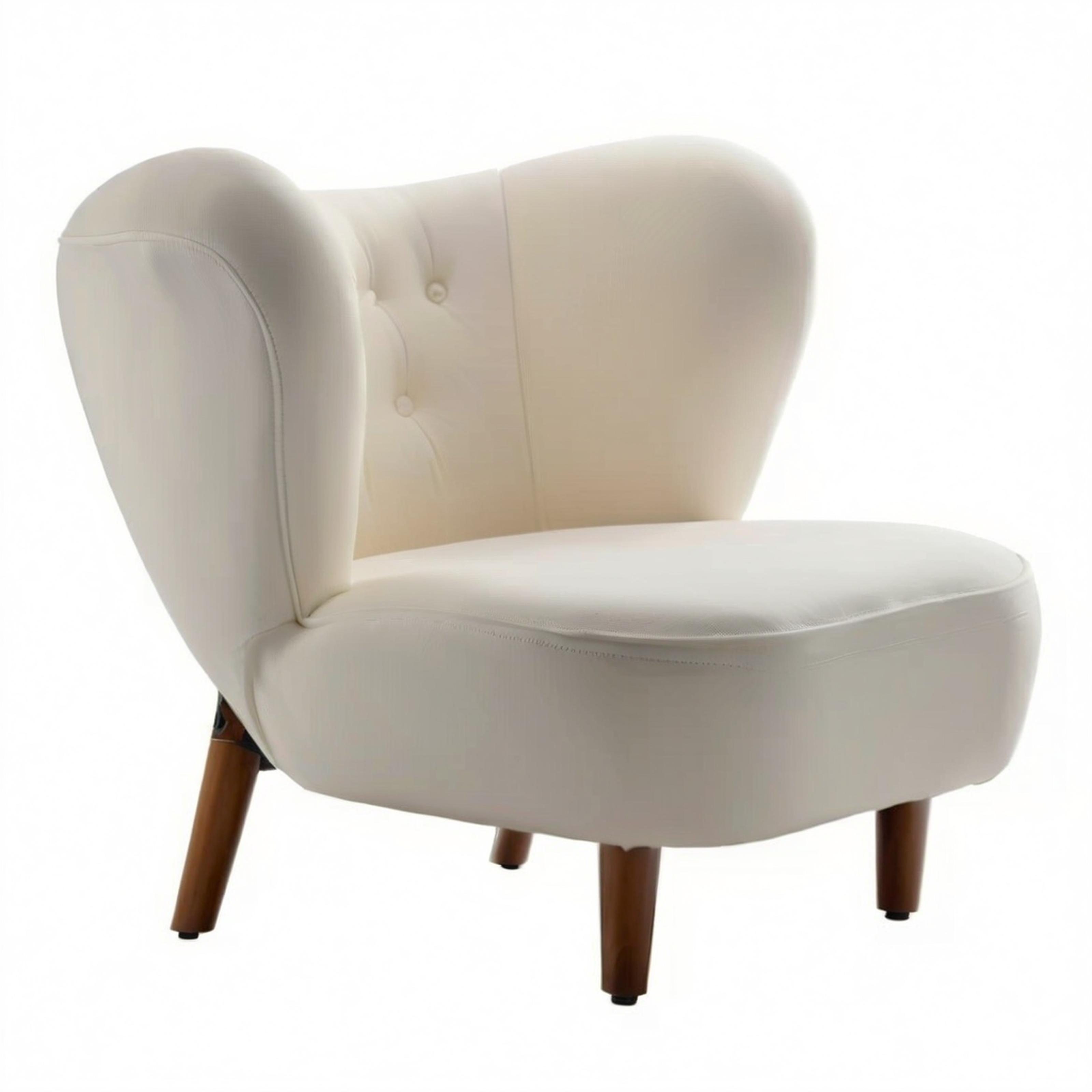 Creamy Lounge Chair Mid Centry Furniture Hote Chair